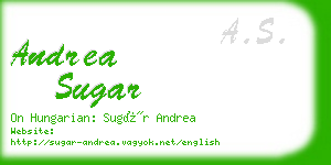 andrea sugar business card